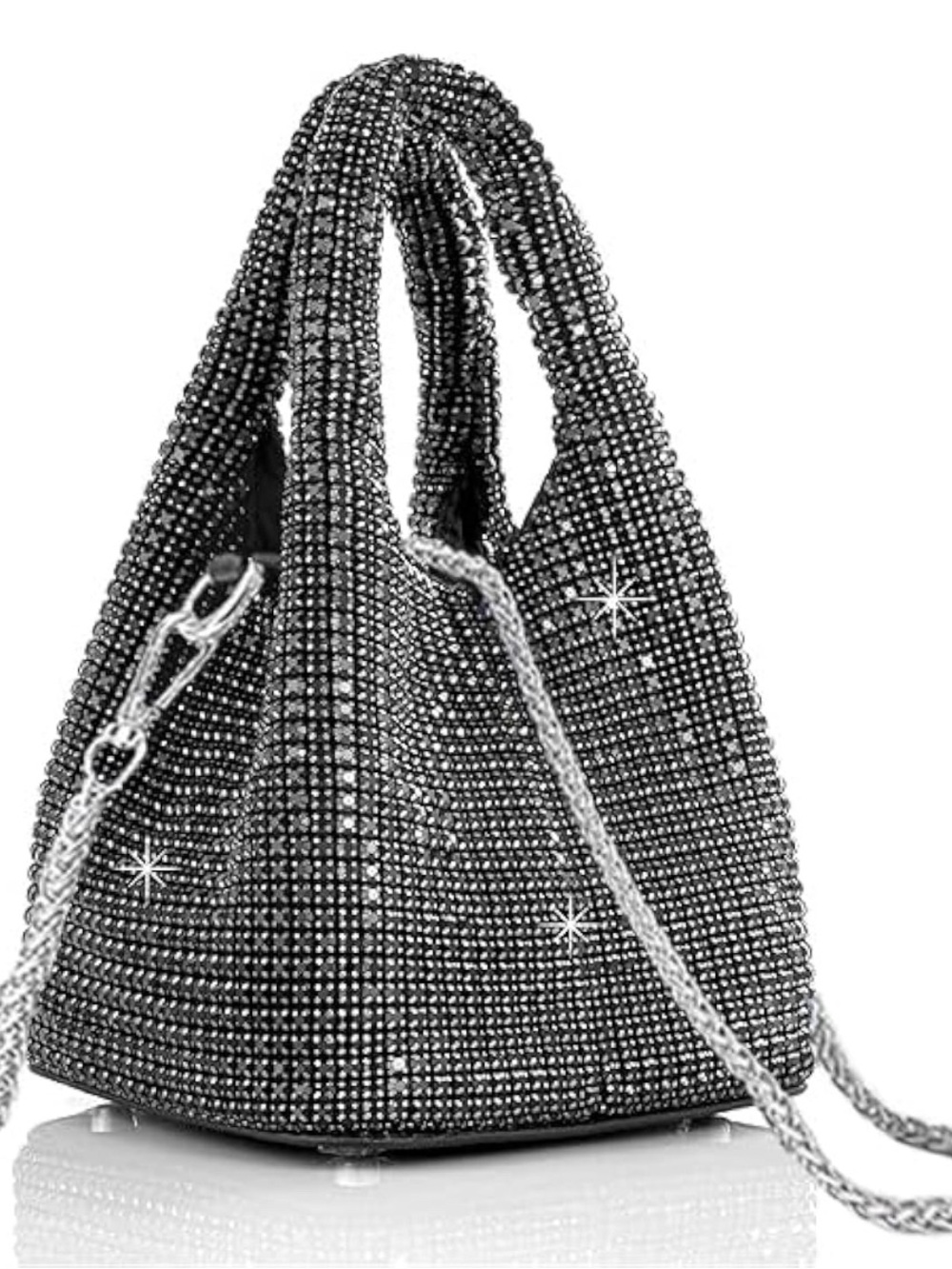 NWT Sparkling Bling SwarovskI Crystal Rhinestone Bucket Bag Shoulder Pur… - Picture 17 of 17